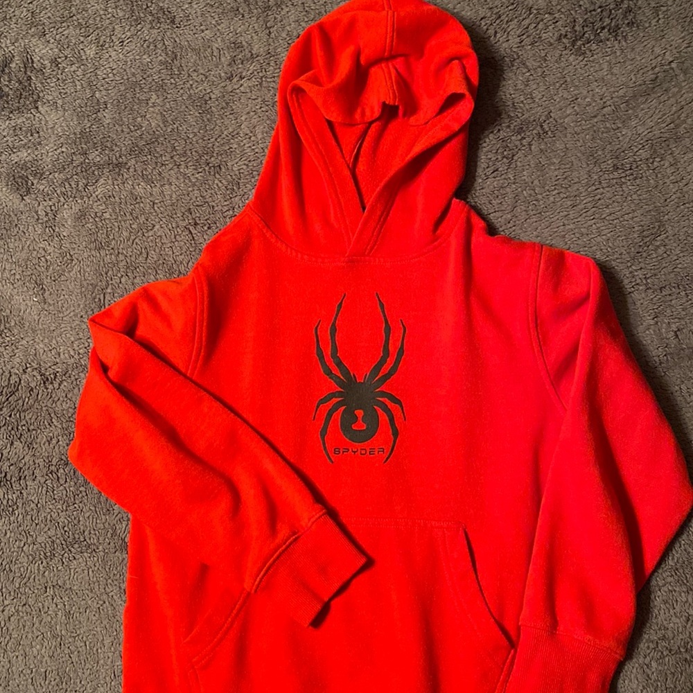 Spyder Kids Red Hooded Pullover Sweatshirt